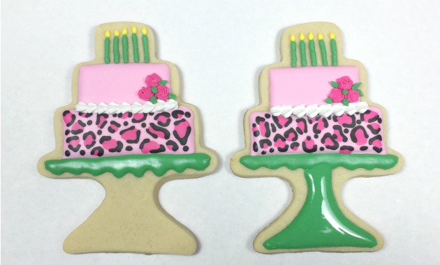 Leopard print birthday cookies