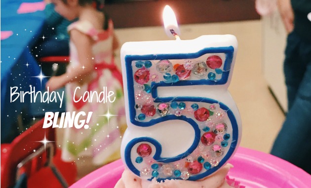 DIY Birthday Candle Bling