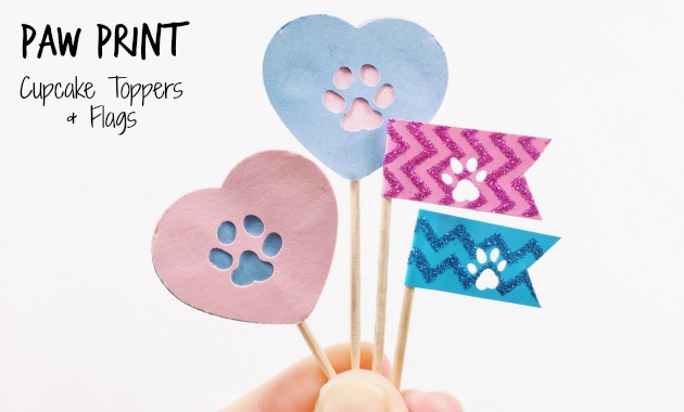 How To Make Paw Print Cupcake Toppers
