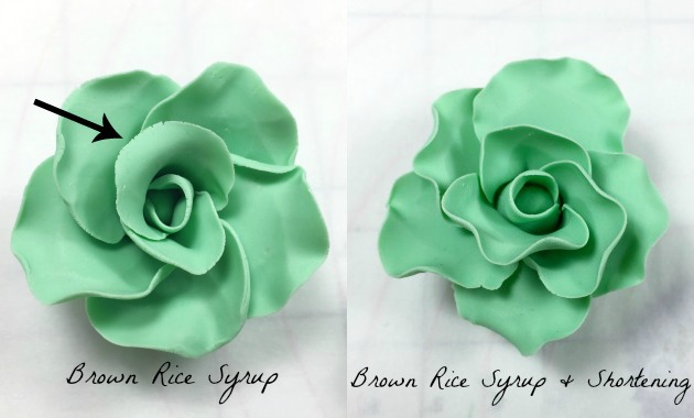 Brown Rice Syrup Candy Clay roses shortening