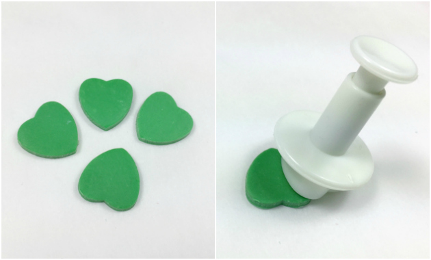 Making a Shamrock with heart cutters 1