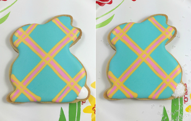 Plaid Easter Bunny Cookies how to