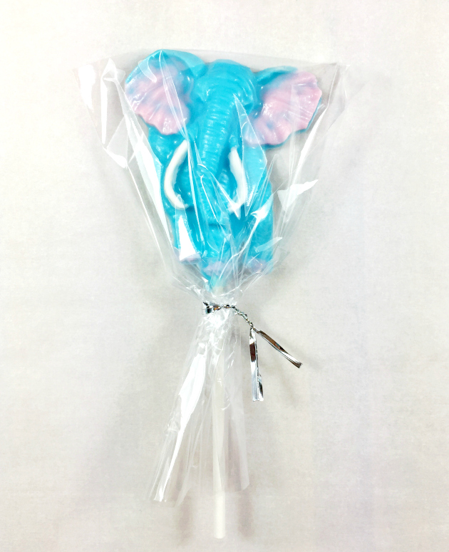 Wrapped Chocolate Elephant Lollipop Party Favor
