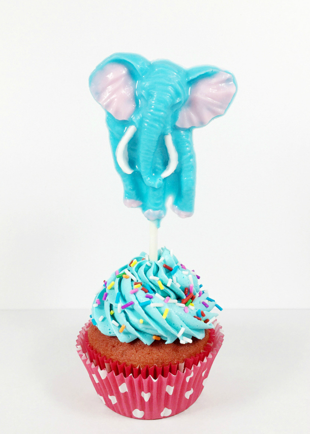 Chocolate Elephant Lollipop Cupcake Topper