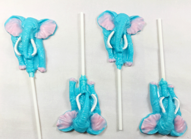 Chocolate elephant lollipops