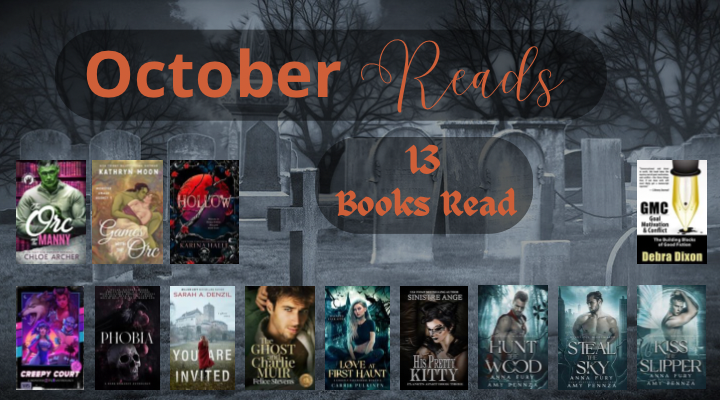 October 2023 Reading Recap, Spooky Reads, Haunted House Books, Monster Romance