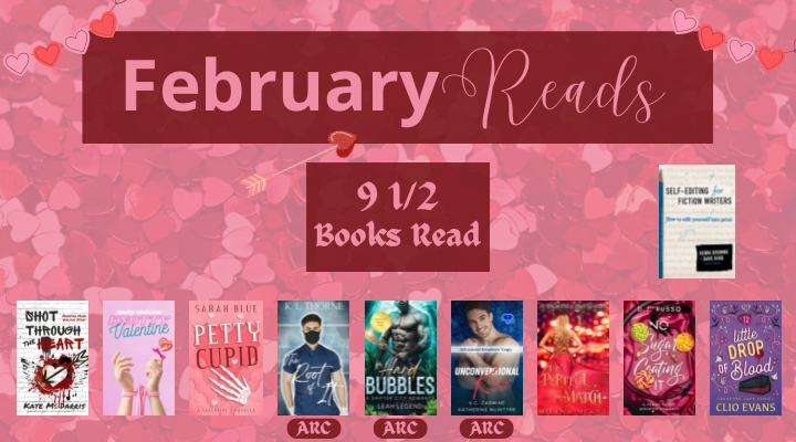 February Recap 2024, Books Read in February 2024, Valentine's Day Romance Books, MM Romance, FF Romance, MF Romance, Paranormal Romance, Monster Romance, Contemporary Romance