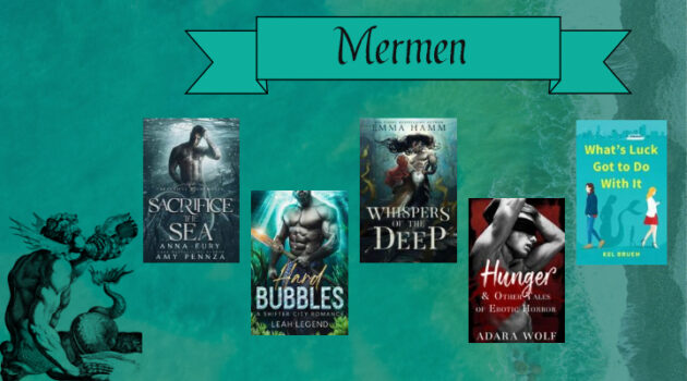 Mermay books, fantasy romance novels with mermen, MM mermen romance, MF romance with a merman, mershark, leprechaun, erotic horror, MMM romance, Mermaid and mermen romance novels recommendations
